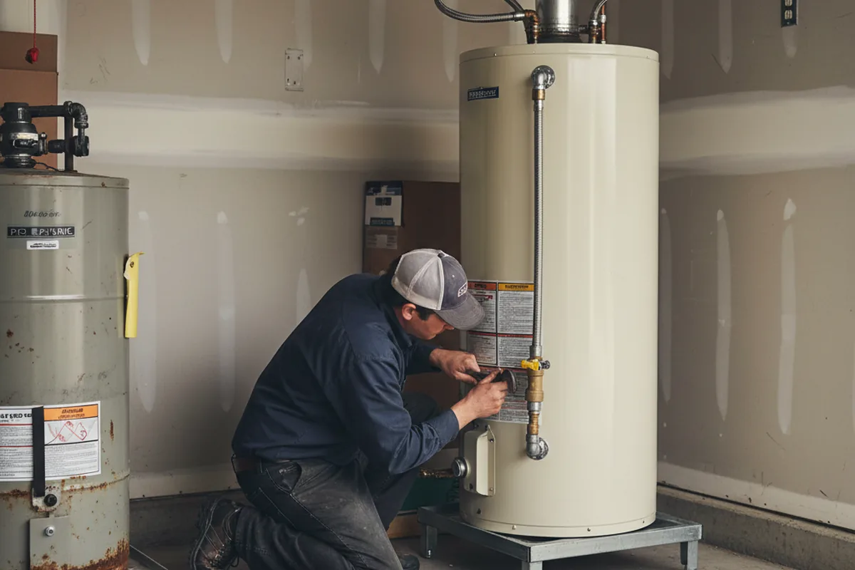 Water heater and shutoff valve replacement in Paulina